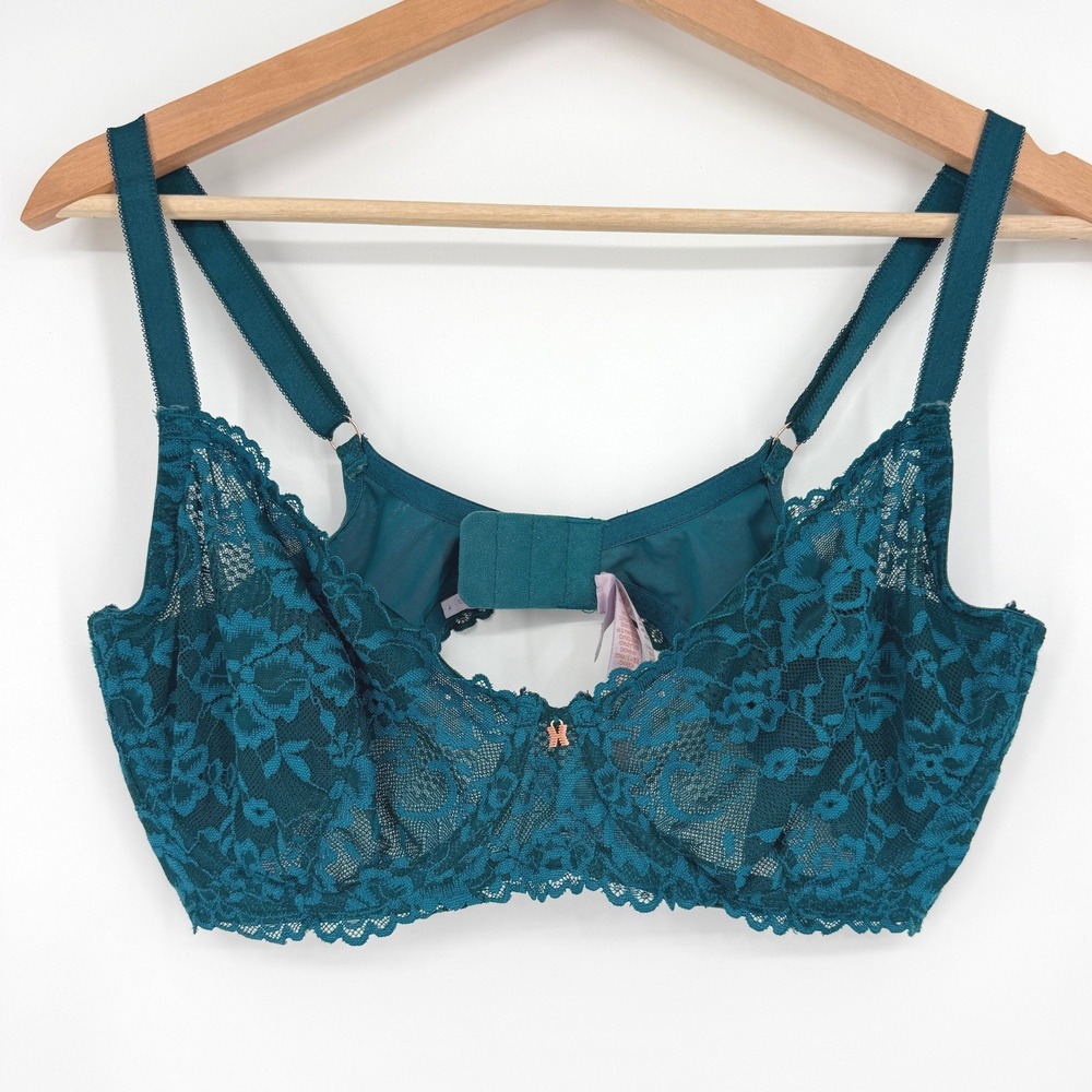 Savage X Fenty Teal Lace Underwire Bra 38D